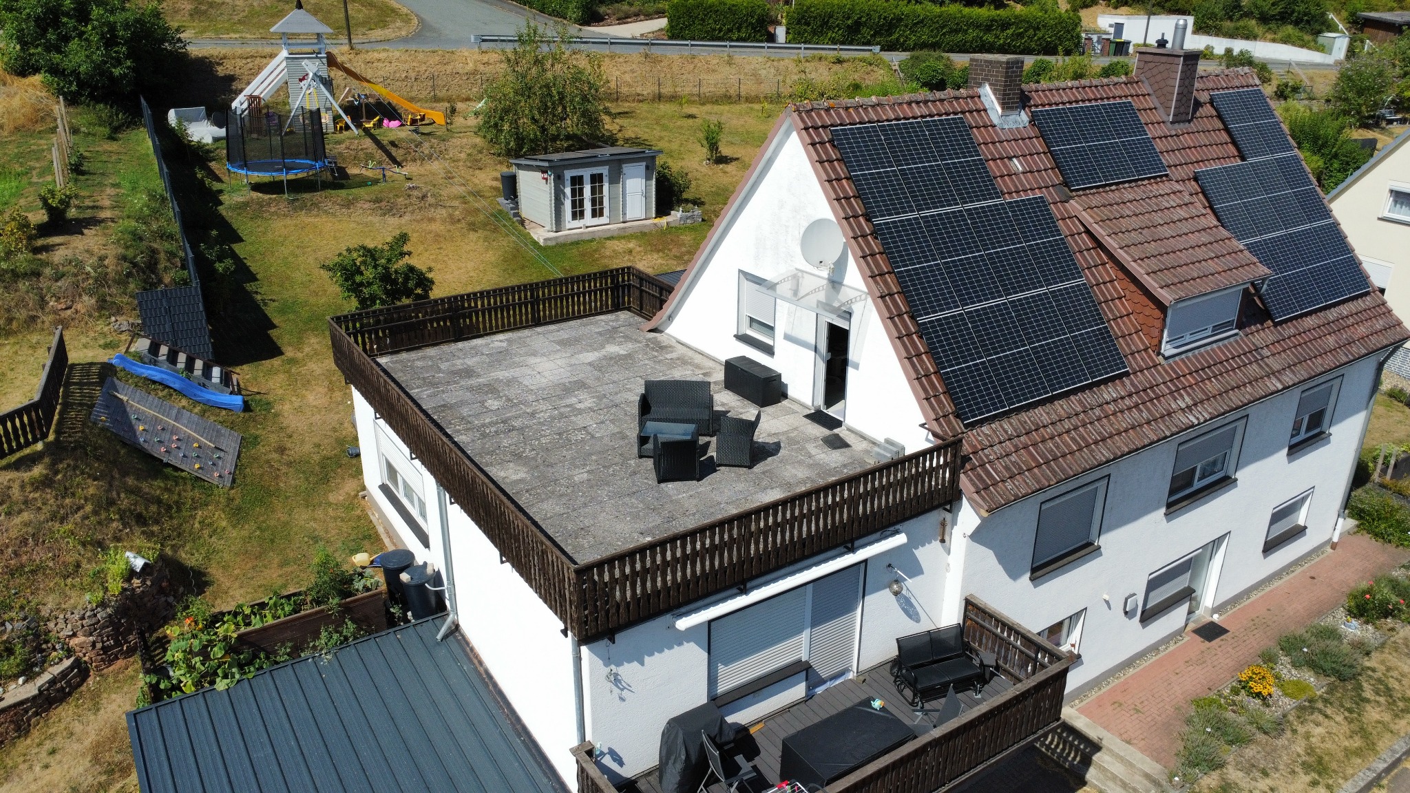 Ferienwohnung Haasenbau – Außenansicht aus der Luft